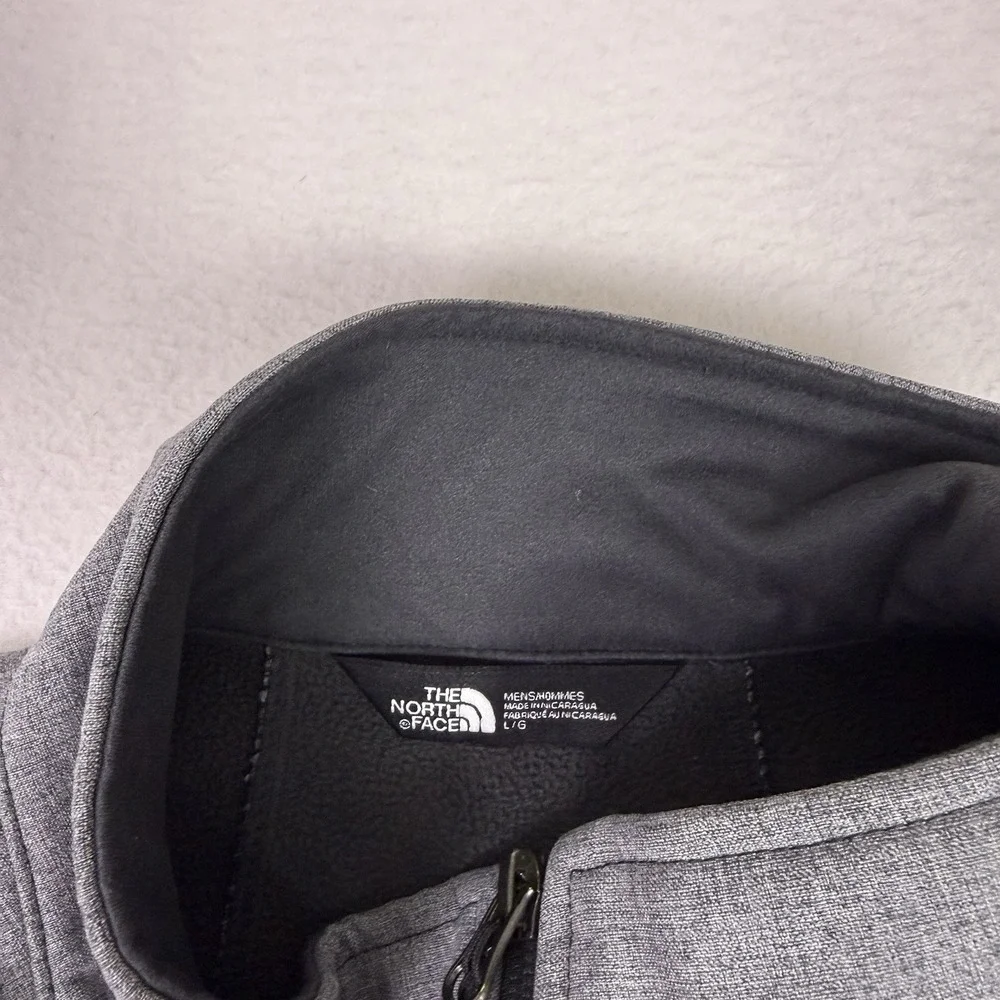 The North Face Mens L Gray Apex Bionic Windwall Softshell Jacket Gutter Pros‎